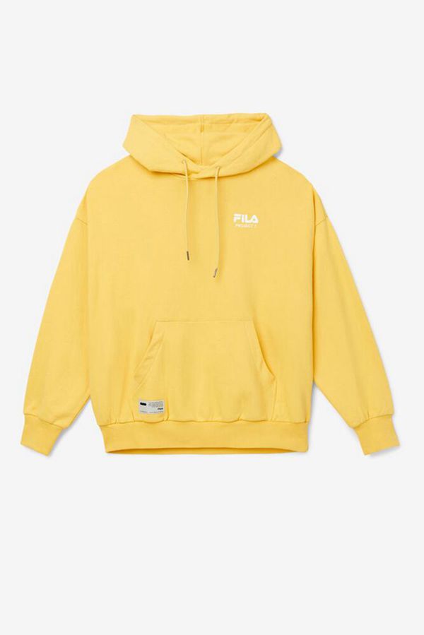 Fila Project 7 Designer Men's Hoodies - Mustard,NZ 173-45702